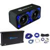 imageRockville DV12K6D2 Bundle Dual 12 in 4800W Peak 1200W RMS Car Audio Subwoofers Plexi Enclosure dB15 6000W Mono 2 Ohm Amplifier RWK01 0 Gauge Complete Amp Wiring Kit 3Items