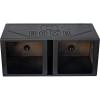 imageRockville RBL15SQ Dual 15 Vented Subwoofer Enclosure Square Cutouts for Kicker Solo Baric L7SL7R Bed Liner Finish 34 MDF Spring Terminals 39Hz Tuning