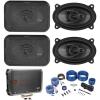imageRockville RV463A Bundle 4 4x6 in 3Way Car Speakers 500Watt Peak70Watt RMS Per Pair RXAF1 1600Watt Peak400Watt RMS 4Channel Amplifier RWK42 4Gauge Wiring Kit 6Items