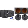 imageRockville W15K6D2 V2 Bundle 2 15in 4000W peak1000W RMS Car Audio Subwoofers 8000W Peak Pair RD15 Dual 15 in Sealed Car Sub Enclosure K2 Installation Kit w14 AWG Wire 4Items