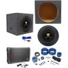 imageRockville W15K9D2 Bundle 15 5000W Peak 1250W RMS Dual 2Ohm Car Subwoofer KryptonM3 4000Watt Mono Amplifier RGS15 15 Sealed Sub Enclosure RWK41 4Gauge Amp Wiring Kit 5Items