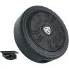 imageRockville Wheel of BASS 8 500W Powered Car Subwoofer 4 Ohm Slim Cast Aluminum Design Easy Install Remote Bass Knob for Trucks and Cars