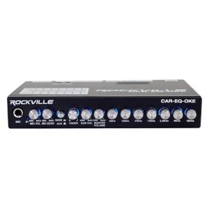 imageRockville CAREQOke 7Band Car Audio Equalizer with Bluetooth Microphone Input with Echo 7V Line Driver Vehicle Karaoke and Tailgate Parties