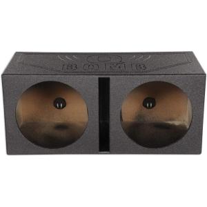 imageRockville RBL15V Dual 15 23 Cu Ft Vented Subwoofer Enclosure Bed Liner 34 MDF Spring Terminals 39Hz Tuning for Car Audio Enthusiasts