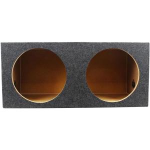 imageRockville RD12 Dual 12 125 cuft Sealed Subwoofer Enclosure Made in USA 34 MDF Premium Black Carpet Universal Fit for Car Audio