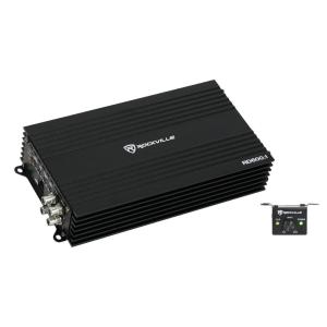 imageRockville RD6001 2400W Peak  600W RMS Mono 1Ohm Car Amplifier ClassD Metal Bass Remote wClip Indicator Low Pass amp Subsonic Filters Compact amp HighEfficiency Ideal for SubwoofersBlack