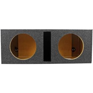 imageRockville RDV10 Dual 10 11 cuft Vented Subwoofer Enclosure 34 MDF Tuned at 42Hz Gold Terminals Durable Black Carpet for Car Audio