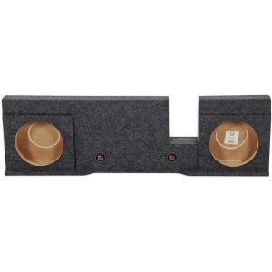 imageRockville REC36 Dual 10 Subwoofer Box Enclosure Sealed CustomFit for 20042008 Ford F150 XcabSuperCrew Underseat Downfire Charcoal Carpet HighGrade MDF for Car Audio Enthusiasts