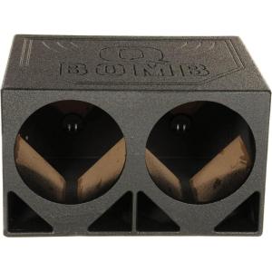 imageRockville RQ12TB Dual 12 36 cuft Triangle Ported Subwoofer Enclosure Bed Lined Finish SpringLoaded Terminals for Car Audio Enthusiasts