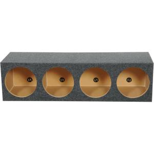 imageRockville RQS124 4Hole 12 Sealed Subwoofer Enclosure 34 MDF Deep Bass Gold SpringLoaded Terminals Durable Build for Car Audio