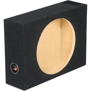 imageRockville RSTS10V Single 10 Vented Shallow Truck Subwoofer Enclosure 053 Cu Ft 58 MDF Push Terminals Perfect for HighPowered Subs