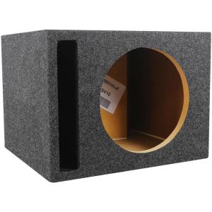 imageRockville RSV10 Single 10 10 cuft Vented Subwoofer Enclosure Box Made in USA Grade A 34 MDF Construction Gold Spring Terminals for Car Audio