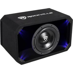 imageRockville SV8K6D2 8 1400W K6 Car Subwoofer 2Ohm  Plexi Enclosure in Vented MDF Box Selectable BlueWhite LED10 2 Ohm