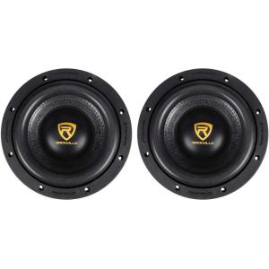 imageRockville W8K9D2 2000W Peak and RMS 500W 8in Car Audio Subwoofers Dual 2Ohm CEA Compliant for Vehicle Bass Systems 2Piece