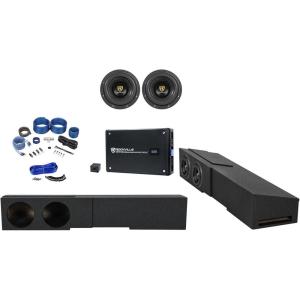 imageRockville W8K9D4 Bundle 2 8 in 2000W Peak Car Audio Subwoofers KryptonM3 4000W Peak1000W RMS Car Amplifier Dual 8 in Subwoofer Box RWK41 4Gauge Car Amp Wiring Kit 6Items