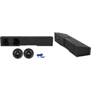 imageRockville W8K9D4 Bundle 2 8 in 2000Watt Peak Dual 4Ohm Car Subwoofers REC110 Dual 8 in Enclosure Installation Wiring Kit for 200720 GM Chevy Crew Cab 4Items