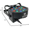 imageRockville Battery Par 50 Bundle 6 Rechargeable LED DMX RGB Uplights with Remote 18 x 1W LEDs 4400mAh Battery RLBP6 Padded Backpack with Dividers amp Straps 7Items