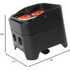 imageRockville Best PAR 50 Bundle 8 Rechargeable par can wash Lights with Wireless DMX RGBWA UV ROCKFORCE W4 384 Channel DMX Lighting Controller with MIDI 9Items