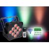 imageRockville Best PAR 60 Rechargeable Par Can Wash Light with Wireless DMX RGBWAUV LED Effects Battery Powered Design for DJ and Stage Events 2piece