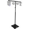 imageRockville RLF4 BLACK 98 Foot Solid Base TBar LightingSpeakerProjector DJ Stand Foldable TBar Tiltable Projector Tray Air Cushion System with Bags for DJs and Event Professionals