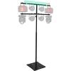 imageRockville RLF6 BLACK 98 Ft LightingProjector Stand FlatBase Tree Bar Air Cushion with Bags for DJsEvent Planners