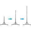 imageRockville RLS6 140lb Lighting Speaker Stand FlatBase Stability Detachable Tree Bar QuickFold Portability Perfect for DJs and Event Pros