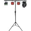 imageRockville RVLS60 Portable Tripod DJ Lighting TBar Stand 9 Ft Height 60 lbs Capacity Dual Telescopic Extensions with Safety Pins Includes Padded Carrying Bag