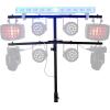 imageRockville RVLSF1 12FT Folding Lighting Tree Stand For 8 Lights 110LB Capacity 48 Foldable Lighting Mount Bar Adjustable Height 95142 Includes Mounting Hardware for DJs and Events