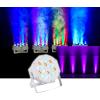 imageRockville RockPAR50 WHT Bundle 24 LED RGB Compact Par Can DJ Club Stage DMX Uplights ROCKFORCE 384 Channel Light Fog DMX Controller MIDI 25Items