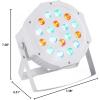imageRockville RockPAR50 WHT Bundle 24 LED RGB Compact Par Can DJ Club Stage DMX Uplights ROCKFORCE 384 Channel Light Fog DMX Controller MIDI 25Items