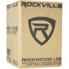 imageRockville RockWedge LED 54W RGBWAUV Rechargeable Wireless DMX Par Lights Battery Powered Uplights wRemote 24GHz True Wireless 610Channel DMX Control Event Lighting Kit 12Piece