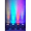imageRockville RockWedge LED RGBWA and UV Rechargeable Par Wash UpLight Battery Powered Wireless DMX IRC Remote White Housing for DJs Weddings and Events 4Piece