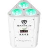 imageRockville RockWedge LED RGBWAUV Rechargeable Wireless DMX Wash DJ UpLight White for Events and Parties 12Piece