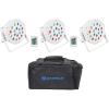 image3 Rockville Battery PAR 50 White Rechargeable LED DMX DJ Wash UpLightsBag