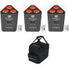 image3 Rockville RockWedge LED RGBWAUV Rechargeable Battery Wireless DMX LightsBag