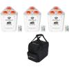 image3 Rockville RockWedge LED White RGBWAUV Rechargeable Wireless DMX LightsBag