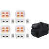 image4 Rockville Best PAR 50 White Rechargeable Par Lights Wireless DMXRGBWAUVBag