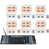 image6 Rockville Best PAR 50 White Battery Wash Lights Wireless DMXControlRGBWAUV
