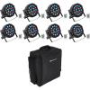 image8 Rockville Battery PAR 50 Rechargeable DJ DMX Wash UpLightsRemoteBackpack