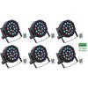 imageRockville Battery PAR 50 Bundle Rechargeable LED DMX RGB Wash Uplights with Remote Control 18x1W LEDs 4400mAh Battery Sound Activated  MasterSlave Modes 6Piece