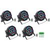 imageRockville Battery Par 50 Rechargeable LED DMX Wash Up Light with Remote RGB Color Mixing Sound Mode for DJs and Clubs 5Piece