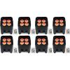 imageRockville Best PAR 50 Rechargeable par can wash Light Wireless DMX RGBWA UV 6in1 LEDs BuiltinBattery IRC Remote Control for True Wireless DMX Control 8piece