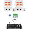 imageRockville Best PAR 50 White Bundle 2 Rechargeable Par Wash UpLights with Wireless DMX RGBWAUV ROCKFORCE W4 384 Channel Wireless DMX Lighting Controller with MIDI 3Items