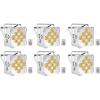 imageRockville Best PAR 60 White 60Watt Battery Powered Wireless DMX Wash Par Light RGBWA and UV LEDs 13200 mAh Rechargeable Battery for Weddings and DJs 6Piece