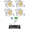 imageRockville Best PAR 60 White Bundle 4 RGBWA UV Battery Powered Wireless DMX Wash Par Lights ROCKFORCE W4 384 Channel Lighting Controller with MIDI 5Items