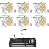 imageRockville Best PAR 60 White Bundle 6 Battery Powered Wireless DMX Wash Par Lights ROCKFORCE W4 384 Channel Wireless DMX Lighting Controller MIDI Controls 7Items