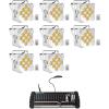 imageRockville Best PAR 60 White Bundle 8 RGBWAUV Battery Powered Wireless DMX Wash Par Lights ROCKFORCE W4 384 Channel Wireless DMX Lighting Controller with MIDI 9Items