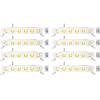 imageRockville Best Strip 60 White 36W Rechargeable Wash Light Bar 6x6W RGBWA UV LEDs Wireless DMX IRC Remote for DJs Events and Stage Lighting 8Piece