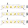 imageRockville Best Strip 60 White 36W Rechargeable Wash Light Bar 6x6W RGBWAUV LEDs Wireless DMX IRC Remote for DJs Events and Stage Lighting 3Piece