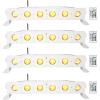 imageRockville Best Strip 60 White 36W Rechargeable Wash Light Bar 6x6W RGBWAUV LEDs Wireless DMX IRC Remote for DJs Events and Stage Lighting 4Piece